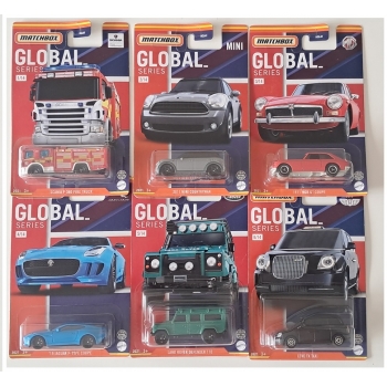 Matchbox 1:64 Zestaw Best of Global Case A - 6 szt